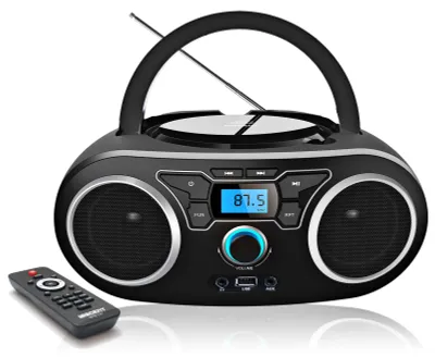 Obrázek produktu pro Přenosný CD přehrávač pro děti s Bluetooth a FM rádiem