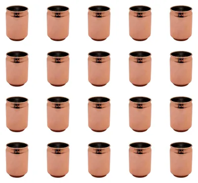 Produktbild von 20 Stück Becher Dosenform Kupferbecher gehämmert