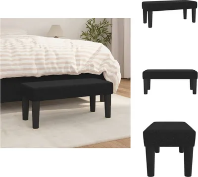 Immagine prodotto di vidaXL Panca nera 70x30x30 cm in tessuto - Panche