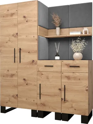 Produktbild von Garderobe ARTIN Set 7 mit gepolsterten Paneelen Industrial Design