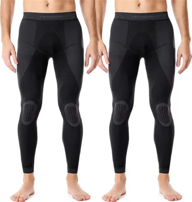 Image de Ladeheid Hommes Sous-vêtements fonctionnels Caleçon long Thermoactif ((2Pack) Graphite-Graphite, Graphite-Graphite, L)