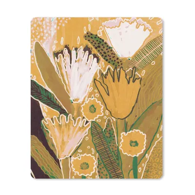 Produktbild von MuchoWow® Mauspad Mousepad Blumen - Gelb - Pflanzen 30x40 cm - Mousepads - Maus Mat - Pad - Mausunterlage - Mausmatten