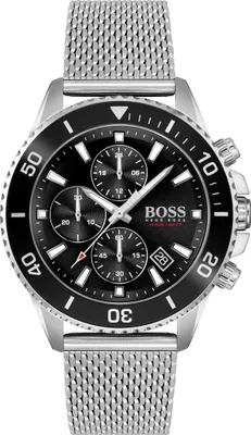 Produktbild von Hugo Boss Herrenuhr Quarzwerk Silberner Edelstahl 1513904