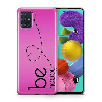 Produktbild von Handyhülle Schutzhülle für Apple iPhone 11 Case Cover Tasche Bumper Etuis TPU, Modell:Apple iPhone 11, Motiv auswählen:Be Happy Pink