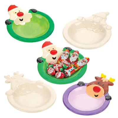 Productafbeelding van Kerstschaaltjes van porselein (2 stuks) - Set van 2