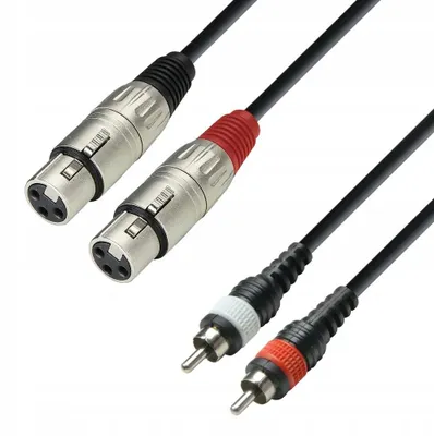 Productafbeelding van Adam Hall K3TFC0100 audiokabel, 2x RCA naar 2x XLR, 1 meter