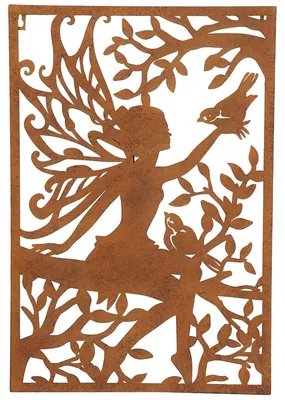 Image de Tableau mural elfe 57 cm rouille