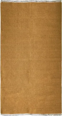 Zdjęcie produktu dla Dywan z juty i bawełny z frędzlami w kolorze ochry 80x150