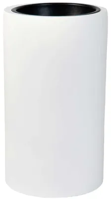 Image de VIVANNO Jardinière en fibre de verre ESTRA Coupe, blanc mat - 35x60 cm