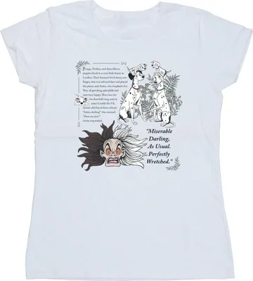 Produktbild von Disney - "101 Dalmatians Miserable Darling" T-Shirt für Damen BI22994 (M) (Weiß)