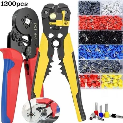 Image de Kit de dénudage automatique, AWG 23-7, 1 200 cosses, pince à sertir