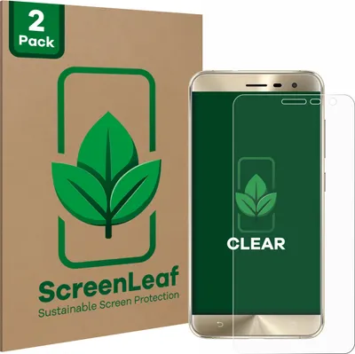 Produktbild von 2x ScreenLeaf Schutzfolie für ASUS ZenFone 3 ZE552KL nachhaltiger Displayschutz Display Schutz Folie Klar Transparent