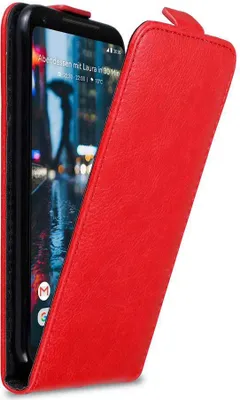 Obrázek produktu pro Cadorabo pouzdro pro Google PIXEL 2 XL Protective Cover in Red Flip Case Obal na mobilní telefon