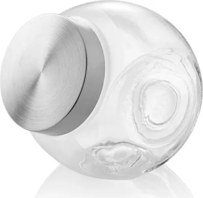 Productafbeelding van Bonbonnière, 1,7 liter, 18 x 12,5 x 17,5 cm, glas, roestvrij staal