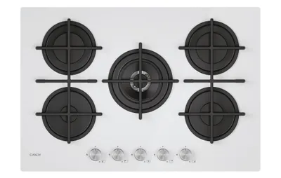 Obrázok produktu pre Candy Moderna CVG74WTW, Biela, Vstavaný, 74.5 cm, Plynový, Temperované sklo, 5 zone(s)