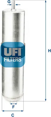 Produktbild von UFI KRAFTSTOFFFILTER Filtereinsatz 31.857.04