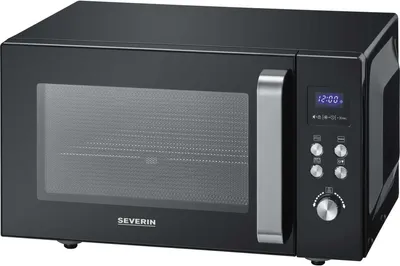 Produktbild von SEVERIN Mikrowelle MW 7763 Keramikboden und Grillfunktion schwarz/silber
