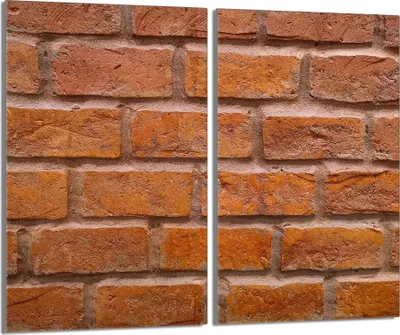 Image de Plaques de recouvrement pour cuisinière 2 pièces 30x52 Vitrocéramiquefeldabdeckung Glas, Ziegel Rot