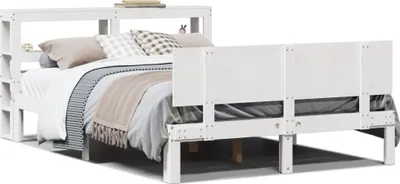Immagine prodotto di vidaXL Struttura letto con testiera senza materasso bianco 120x200 cm