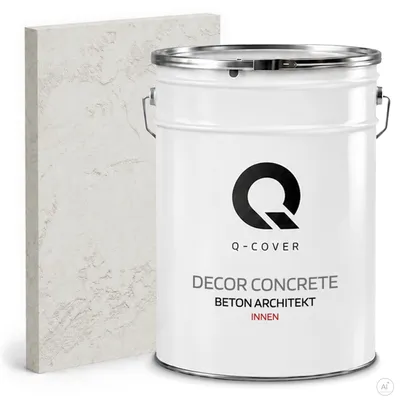 Immagine prodotto di Beton Architekt 15 Kg 10 m2 Bianco 15 kg | Intonaco decorativo | Intonaco a spatola | Pronto all'uso | Composto per calcestruzzo Aspetto del calcestruzzo Interno decorativo in calcestruzzo