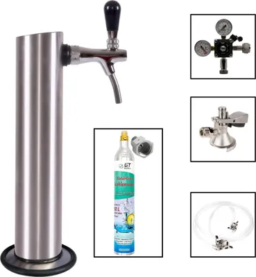 Produktbild von Zapfgarnitur mit Kompensatorschankhahn Typ A (Flachkeg) 425g Soda Getränkesprudler