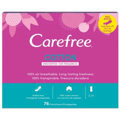 Produktbild von Carefree Baumwolle Feel Normal wkładki higieniczne nieperfumowane, 76 sztuk