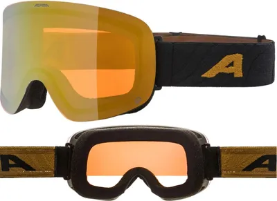 Produktbild von Alpina Penken Q Snowboardbrille Skibrille Quattroflex Black Gold A7294