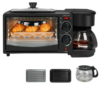 Produktbild von Frühstücksbereiter, 3-in-1-Funktionalität, platzsparendes Design, schwarz