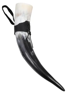 Trinkhorn aus Ochsenhorn 37 cm, Mittelalter-Stil, 1 Stück