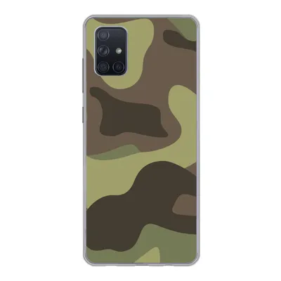 Produktbild von MuchoWow® Handyhülle Schutzhülle Hülle für Samsung Galaxy A71 Illustration eines Tarnmusters Silikon Softcase Handy Hülle - Kartenbesitzer