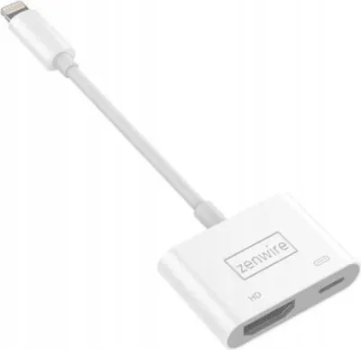 Zdjęcie produktu dla Przejściówka - AV Lightning do HDMI - Full HD 1080p - dla Apple - iPhone iPad - Adapter audio i wideo