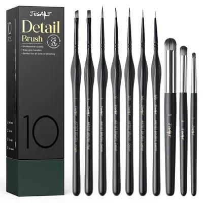 Produktbild von Detailpinsel-Set - 10-teilig - Für Miniatur-Modellbau und präzise Arbeiten