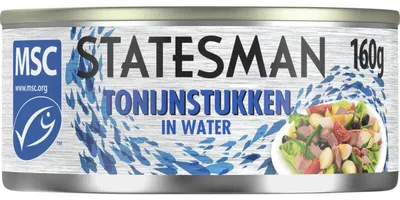 Obrázok produktu pre Tuniakové kúsky vo vode 160 g - Vysoko kvalitný tuniak bohatý na bielkoviny
