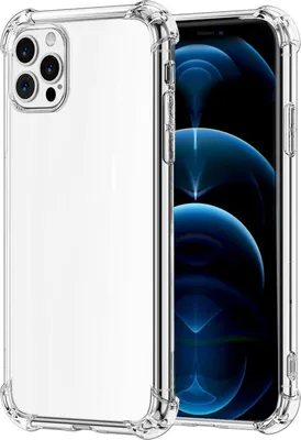 A clear protective case for an iPhone 11 is shown with the phone inside.