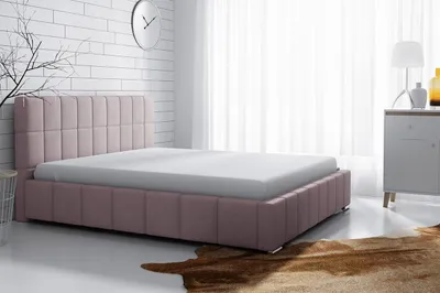 Obrázek produktu pro Čalouněná manželská postel 140x200 ZANDRA - růžová