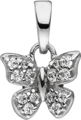 Produktbild von JOBO Kinder Anhänger Schmetterling 925 Sterling Silber mit Zirkonia Kinderanhänger