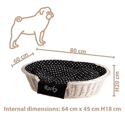 Produktbild von Hundekorb aus Weide mit dem Namen 80X60 H20 CM