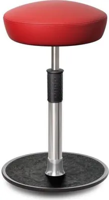 Produktbild von Sitz- Stehhocker Free Tall Hutsitz Boxmark Leder Rot chrom /schwarz.