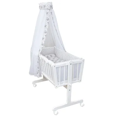 Produktbild von Baby-Delux Wiegenset Bettwäsche Set 6-tlg für Babywiege Kuschelhase beige (ohne Wiege)