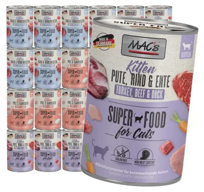 Produktbild von MAC's Kitten 24x400g Nassfutter für Kitten, Geschmacksmischung