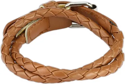 Produktbild von Armband geflochten braun aus Kunstleder Uni