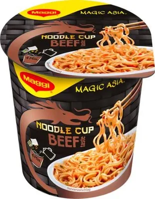 Produktbild von Maggi Magic Asia Noodle Cup Beef Snack mit Rindgeschmack 63g