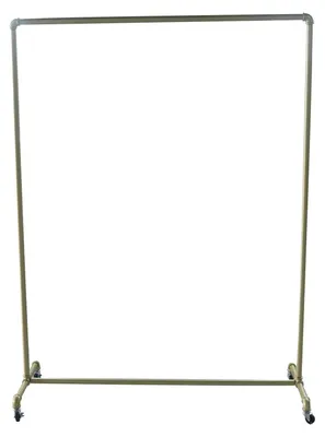 Produktbild von Kleiderständer - Rollgarderobe aus Metall - Industrial Pipe Design - 45 kg Tragkraft - 120x40x160 cm - Rollen mit Bremse - Offener Kleiderschrank