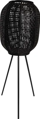 Zdjęcie produktu dla Latarnia - na nóżce - czarna - Ø32x88cm - stal