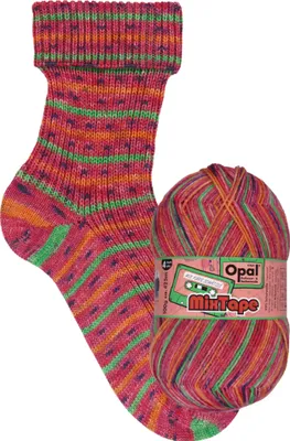 Produktbild von Opal MIXTAPE 100 g farbenfrohe 4-fach Pullover- und Sockenwolle 425 m Farbe 11497 - Mix fürs Schätzle