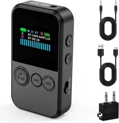Produktbild von Bluetooth 6.0 Adapter, Sender – 2-in-1 Sender/Empfänger – 15 Stunden Wiedergabezeit – unterstützt 2 Geräte