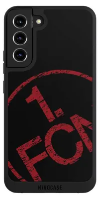 Produktbild von NIVOCASE Handyhülle für Samsung Galaxy S22+  Hülle NIVOpure Case Schwarz 1. FCN Fanartikel Textur