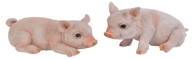 Produktbild von Defigur Schwein Polyresin rosa Polyresin Stückpreis