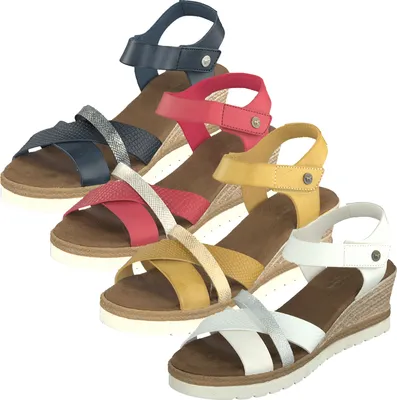 Image de Mustang Sandales femme talon 1317-806, Taille:39 EU, Couleur:Jaune