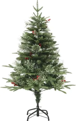 Produktbild von vidaXL Weihnachtsbaum mit Beleuchtung und Kiefernzapfen Grün 120 cm